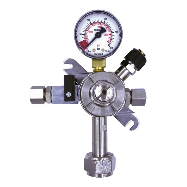 Détendeur CO2 3 bar, Oxyturbo Major Plus, 1 voie, raccord bouteille en bas