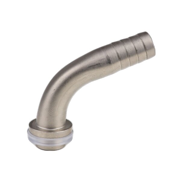 Schlauchtülle gebogen mit Dichtung AD 10 mm