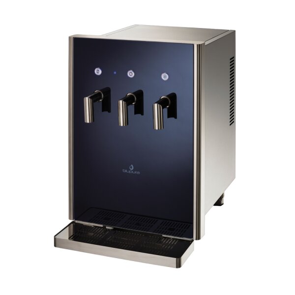 Fontaine à eau BLUGLASS I.T. 80 Fizz avec dosage, version comptoir, avec égouttoir