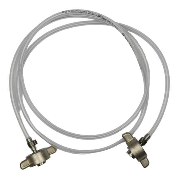 Tuyau CO2 DI 4, 300 cm, avec écrou papillon 3/4", 2 × embout droit