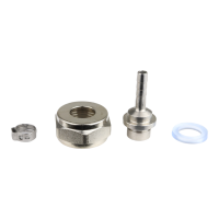 CO2 hose connection set NW 4 / 3/4" hex nut with...