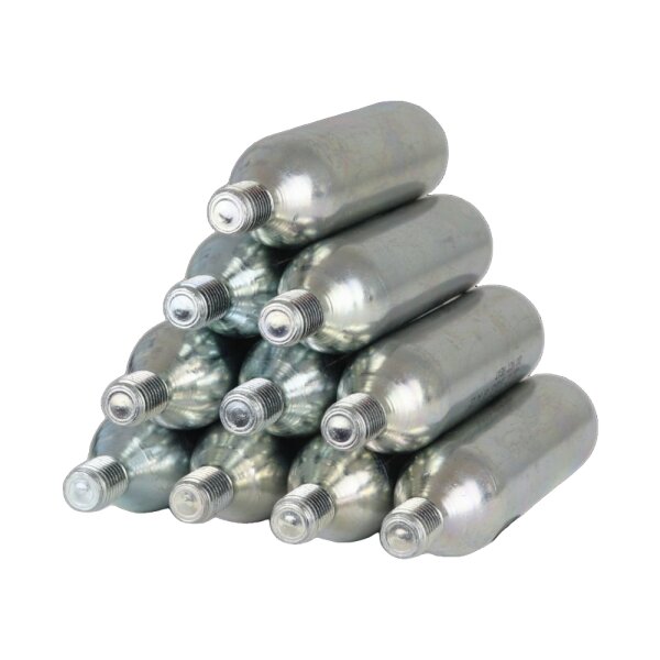 10x Weinschutz-Argonkapsel 6,5g mit 3/8" Gewinde | Länge 8,85 cm