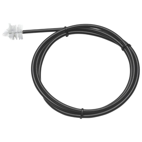 Drip trough cleaning brush, 1300 mm long, nylon brush Ø 20 mm, 25 mm long, with Bowden cable