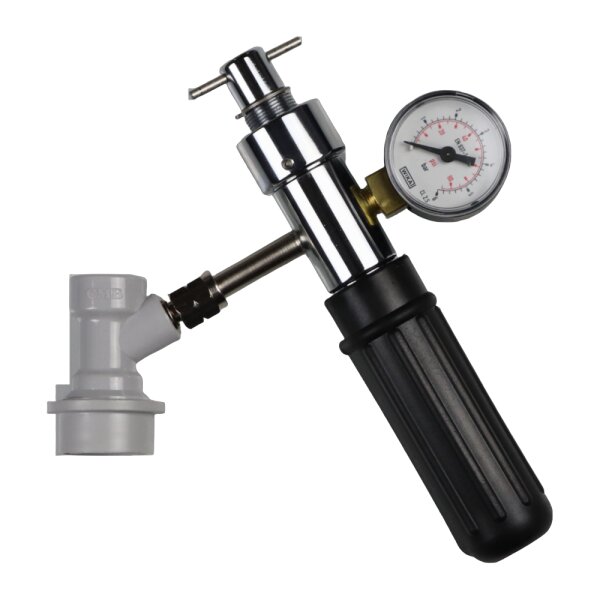 KEG-Ceomat Anschluß NC-Kegs | Druckminderer  (1,3 bar) mit Manometer