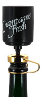 Champagne Fresh de Luxe II - Edler Champagnerverschluss / Sektverschluss inkl. Pumpe | Messing vergoldet (Standardflasche)