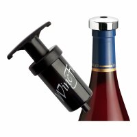 Wine Fresh de Luxe II - Bouchon de bouteille de vin noble avec pompe à vide | Laiton chromé