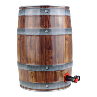 5L party keg in wood look - incl. built-in tap