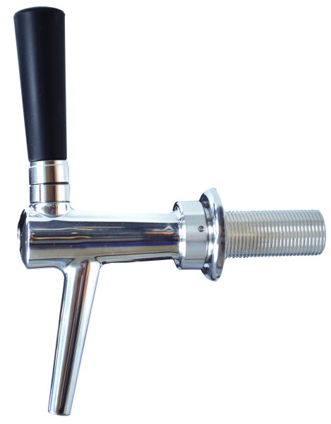 C-Tap piston dispensing tap made of polished stainless steel, 35 mm, NW 10 mm