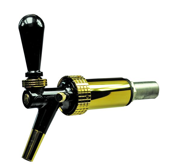 CM100 Robinet de débit à compensateur, grand compensateur et poignée poire or, DN 10 mm