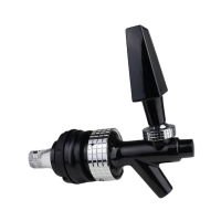 Soft drink tap, standard, black, chrome, with trapezoid...