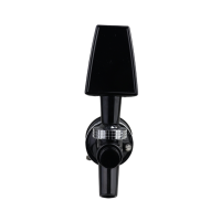 Soft drink tap, standard, black, chrome, with trapezoid...